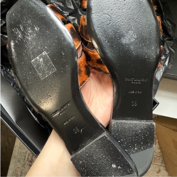 Saint Laurent Leopard Print Tribute Sandals - Picture 5 of 8